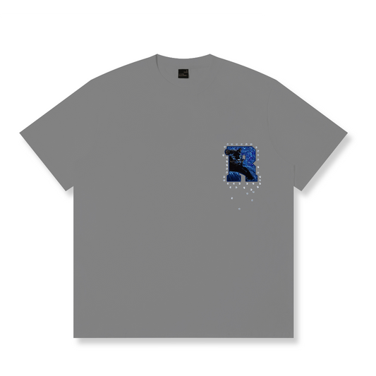 RickyisClownShadow Panther Torn Smile Tee RIC幽蓝黑豹撕裂笑脸短袖