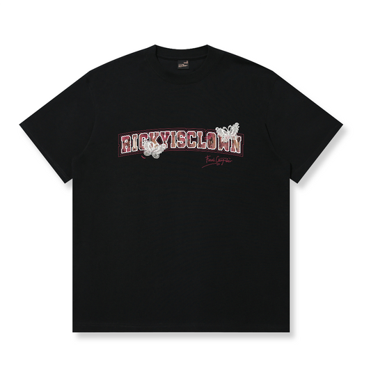 RickyisClown Scorched Flame Torn Smile Tee RIC火烧之色撕裂笑脸短袖