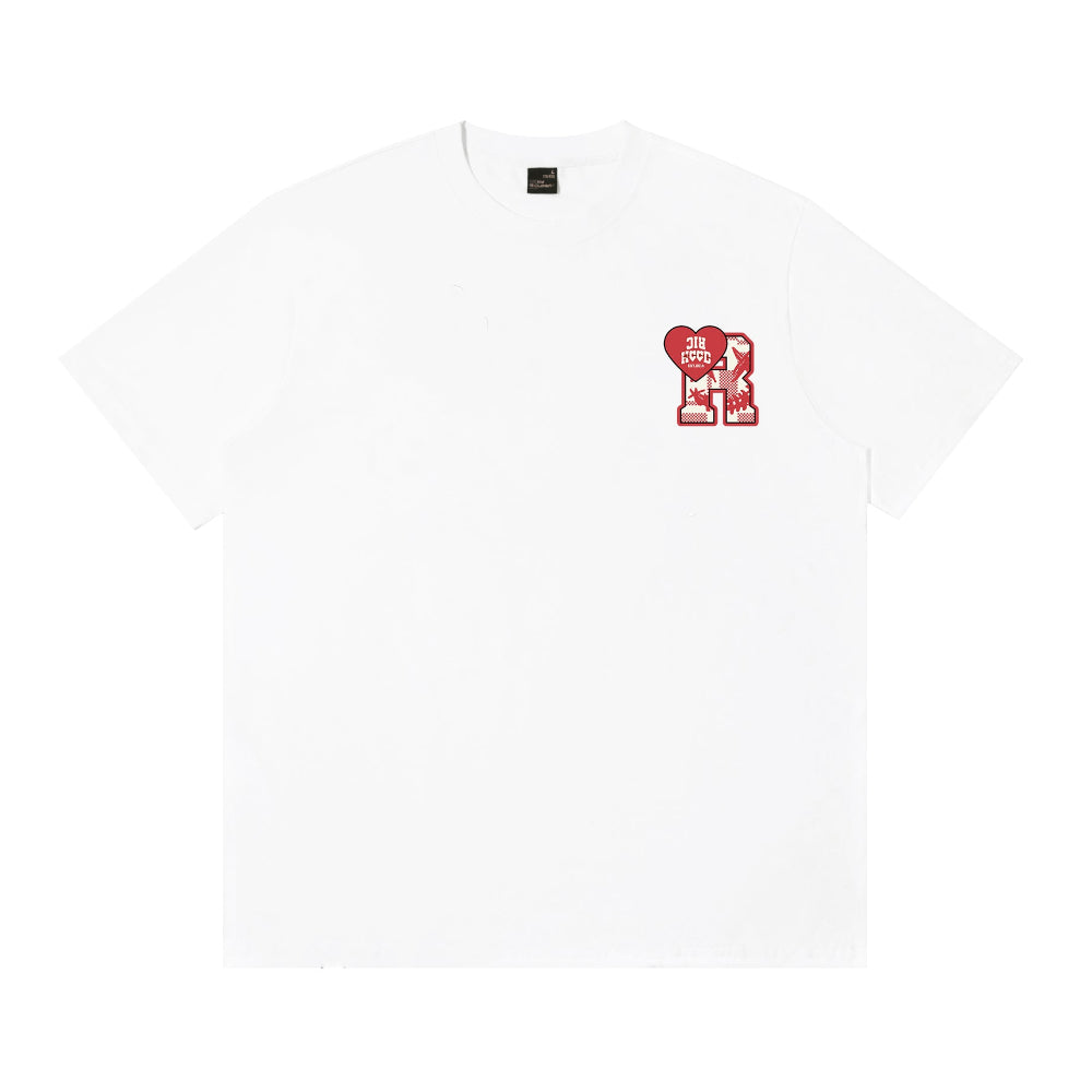 RIC Warm Heart Doll Tee Lengan Pendek Smiley Koyak 温暖的心玩偶撕裂笑脸短袖