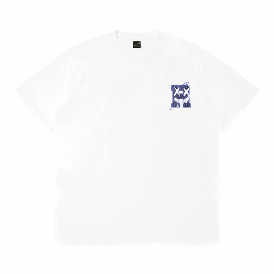 RickyisClown"MIDNIGHT STRIKE" Snake-Embossed Smiley Tee  RIC子夜突袭”蛇纹贴皮绣笑脸短袖