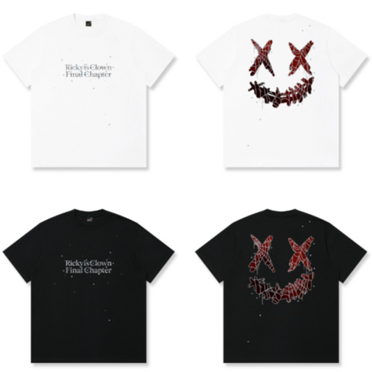RickyisClown Diamond Spider Torn Smile Tee RIC钻石蜘蛛撕裂笑脸短袖