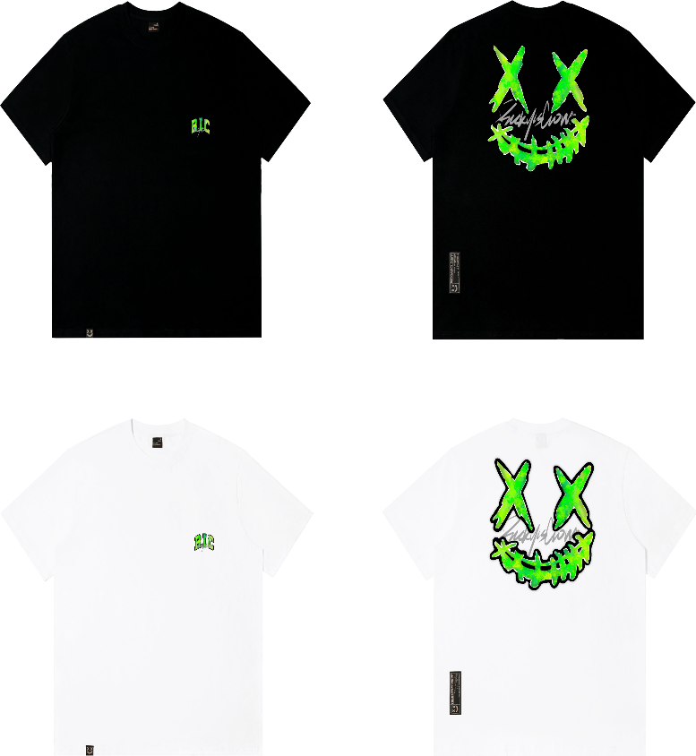 Rickyisclown Green Whirlwind Joker Smiley Tee 2024RIC綠色旋風撕裂笑臉T恤2024