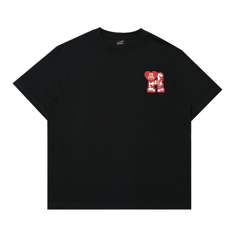 RIC Warm Heart Doll Tee Lengan Pendek Smiley Koyak 温暖的心玩偶撕裂笑脸短袖