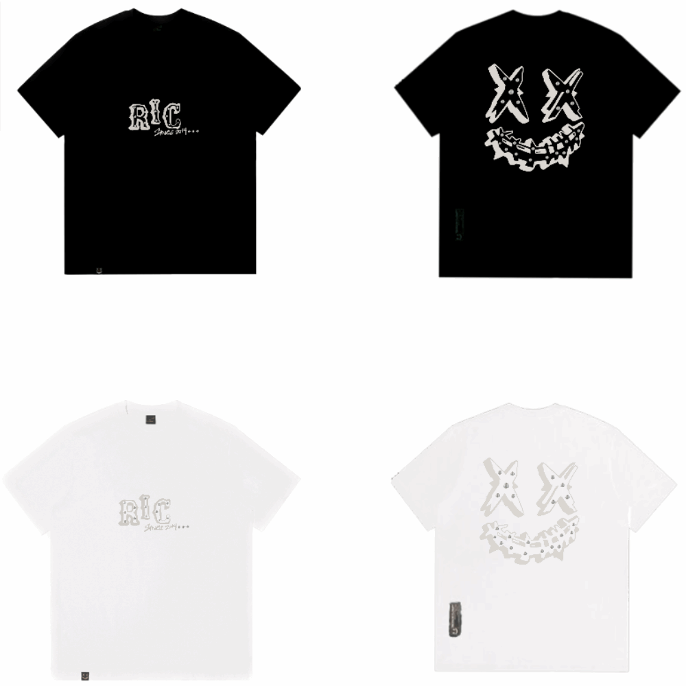Rickyisclown Gothic Dazzle Joker Smiley T-shirt   RIC哥特閃鑽撕裂笑臉短袖上衣