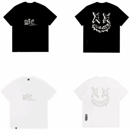 Rickyisclown Gothic Dazzle Joker Smiley T-shirt   RIC哥特閃鑽撕裂笑臉短袖上衣