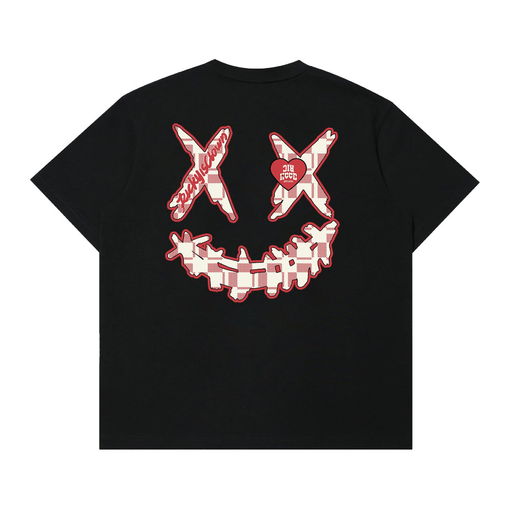 RIC Warm Heart Doll Tee Lengan Pendek Smiley Koyak 温暖的心玩偶撕裂笑脸短袖