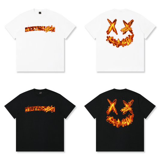 RickyisClown"LAVA RIFT" Ripped Smiley Tee  RIC熔岩裂谷 撕裂笑脸短袖