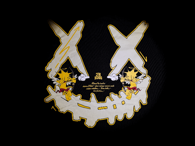 RickyisClown"CUPINEAPPLE" Ripped Smiley Tee   RIC"丘比特”菠萝头撕裂笑脸短袖