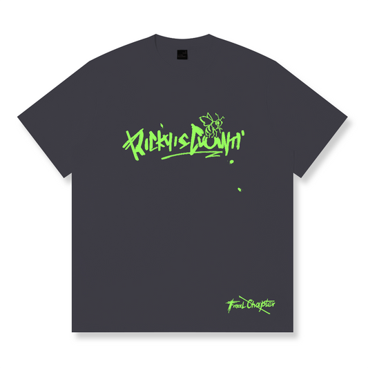 RickyisClown Neon Bee Torn Smile Tee RIC荧夜蜜蜂撕裂笑脸短袖