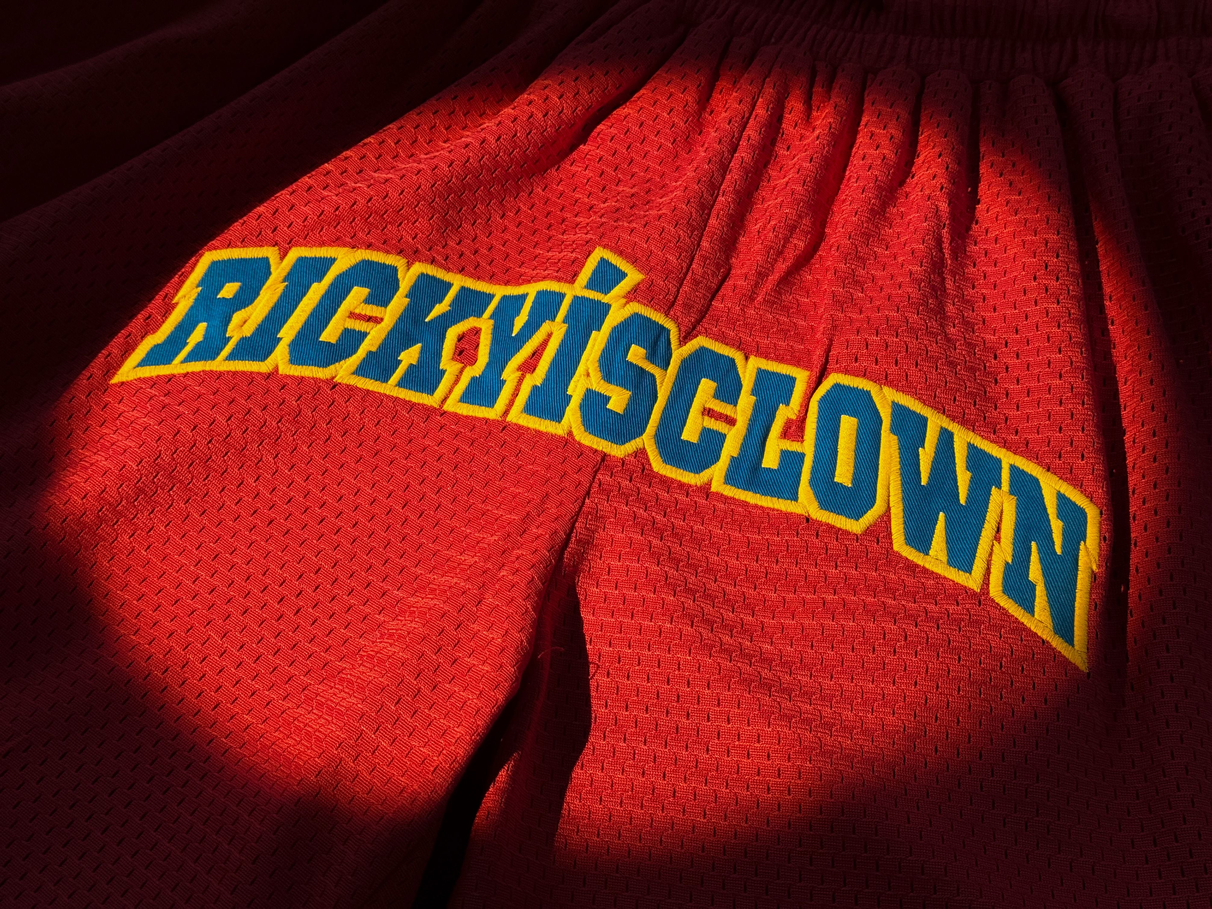 Rickyisclown Retro Contrast-Splicing Joker Smiley Shorts 2024 RIC 撕裂笑臉異色拼接復古球褲 2024