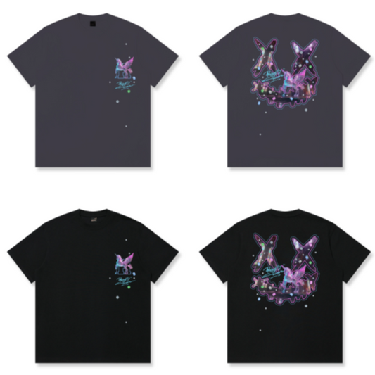 RickyisClown Crystal Pegasus Torn Smile Tee RIC彩钻飞马撕裂笑脸短袖