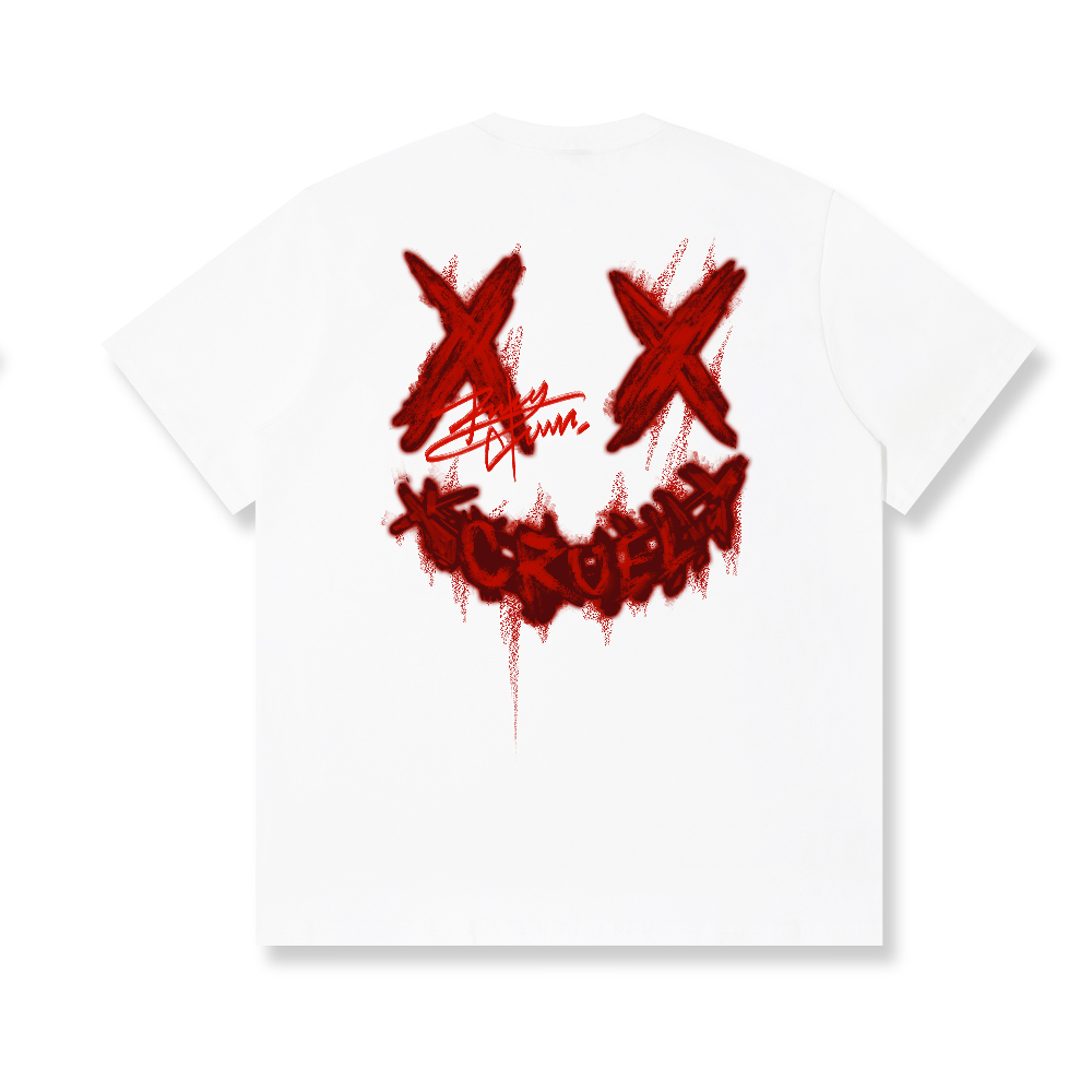 RickyisClown Scarlet Storm Torn Smile Tee RIC猩红风暴撕裂笑脸短袖