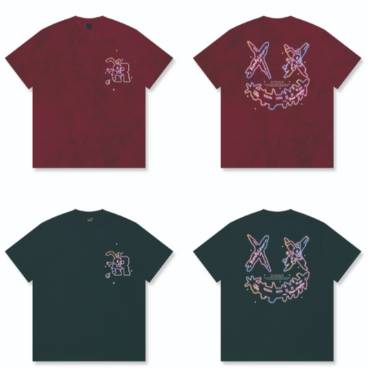 RickyisClown Neon Clown Rabbit Torn Smile T-Shirt RIC炫光小丑兔撕裂笑脸短袖