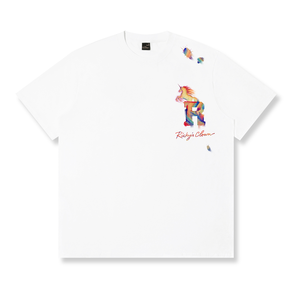 RickyisClown Painted Unicorn Torn Smile Tee (Independent Illustrator Series) RIC彩绘独角兽撕裂笑脸短袖 （独立插画师系列）