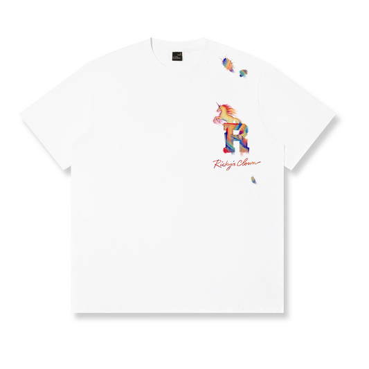 RickyisClown Painted Unicorn Torn Smile Tee (Independent Illustrator Series) RIC彩绘独角兽撕裂笑脸短袖 （独立插画师系列）