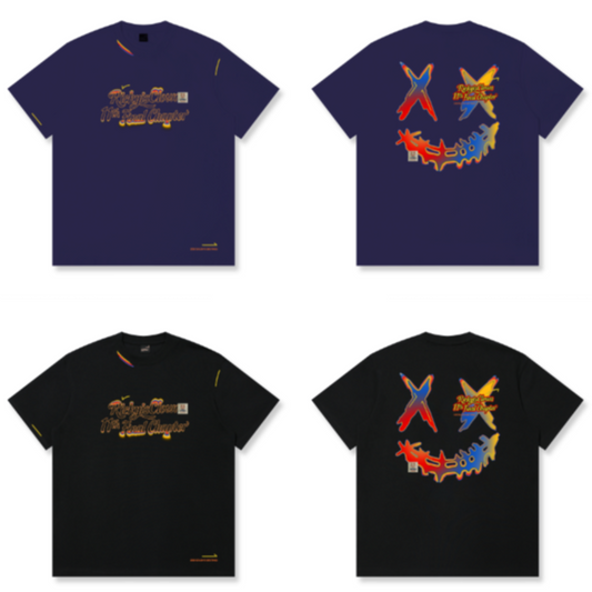 RickyisClown Rainbow Rush Torn Smile Tee RIC彩虹狂潮撕裂笑脸短袖