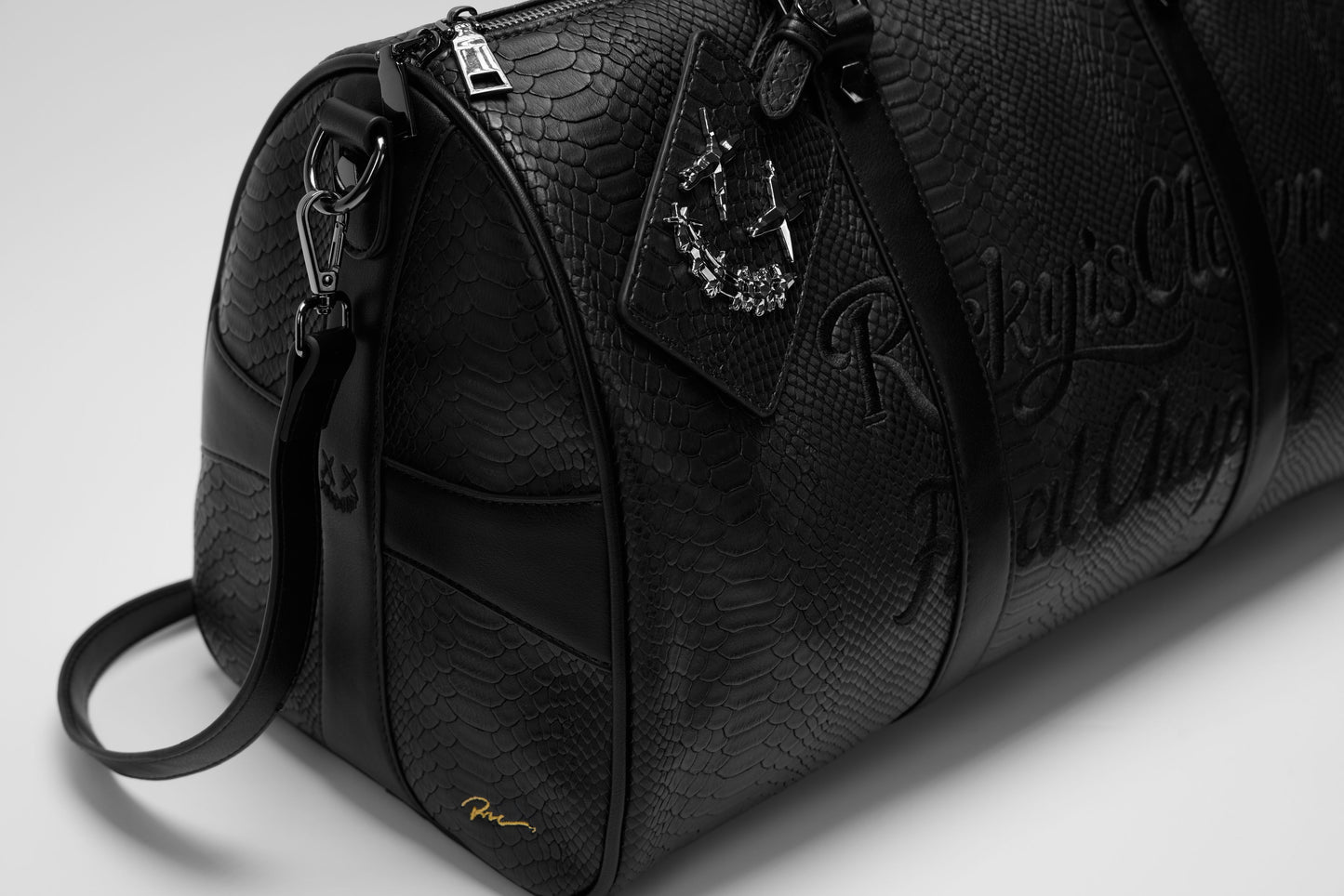 RickyisClown 手提蛇纹皮包