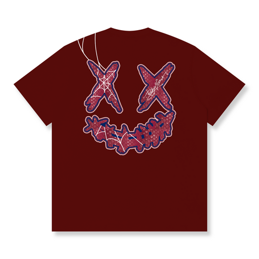 RickyisClown "Spider Armor" Appliqué Ripped Smiley Tee RIC蜘蛛战衣 贴布绣撕裂笑脸短袖