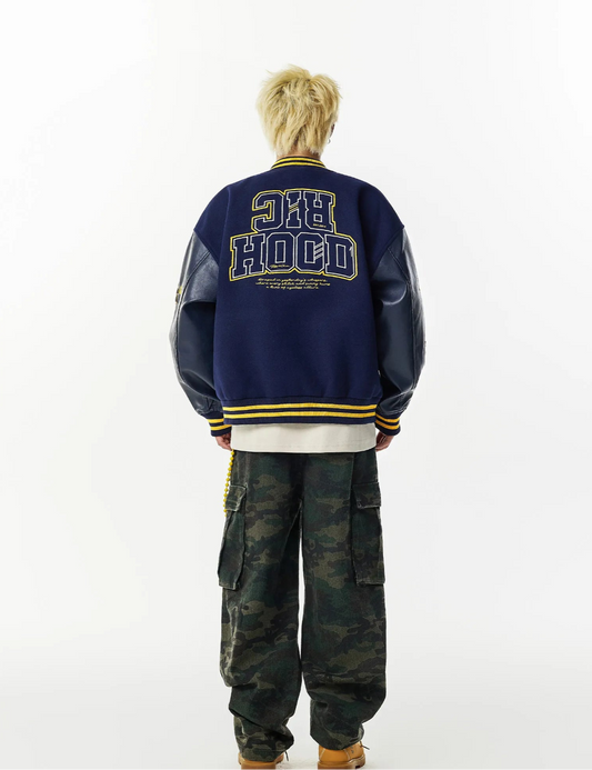 BLUE RickyisClown Richood Lightweight Chenille Varsity Jacket (No Padding)