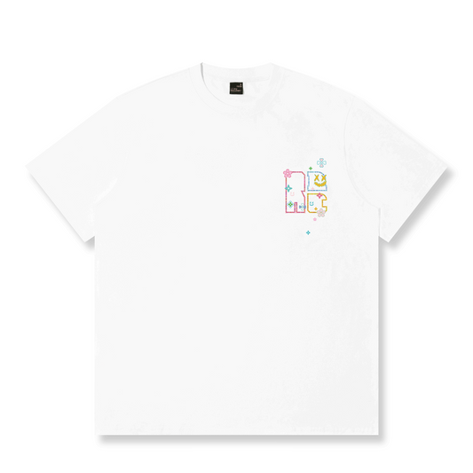 RickyisClown "Starburst Scars" Embroidered Ripped Smiley Tee  RIC彩色星痕刺绣撕裂笑脸短袖