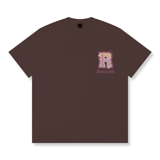 RickyisClown"Pink Riot" Patchwork Ripped Smiley Tee  RIC粉红放射波 贴布绣撕裂笑脸短袖