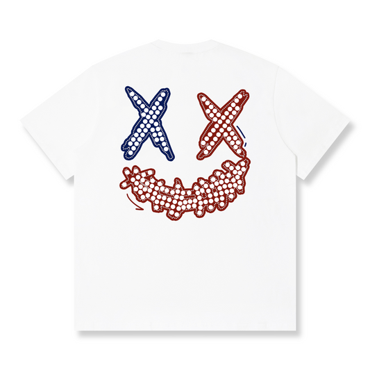 RickyisClown"PEARL DIAMOND" Ripped Smiley Tee  RIC珍珠钻石 撕裂笑脸短袖