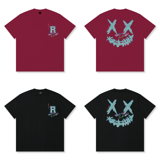 RickyisClown"RAINBOW STARBURST" Ripped Smiley Tee  RIC彩虹星辰 撕裂笑脸短袖