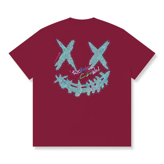 RickyisClown"RAINBOW STARBURST" Ripped Smiley Tee  RIC彩虹星辰 撕裂笑脸短袖