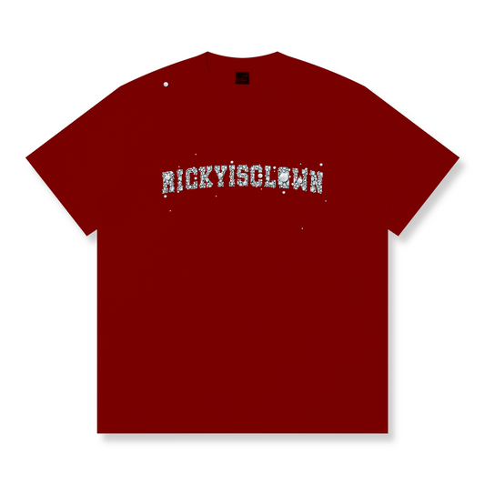 RickyisClown"GLITZ & GLAM" Ripped Smiley Tee   RIC珠光宝气 撕裂笑脸短袖