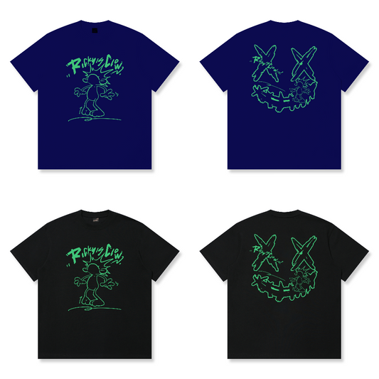 RickyisClown"CAUGHT!" Ripped Smiley Tee   RIC“被发现了”撕裂笑脸短袖