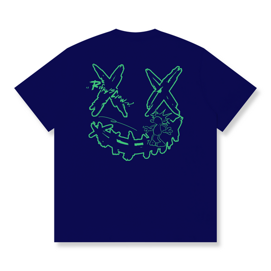 RickyisClown"Got Discovered!" Ripped Smiley Tee   RIC“被发现了”撕裂笑脸短袖