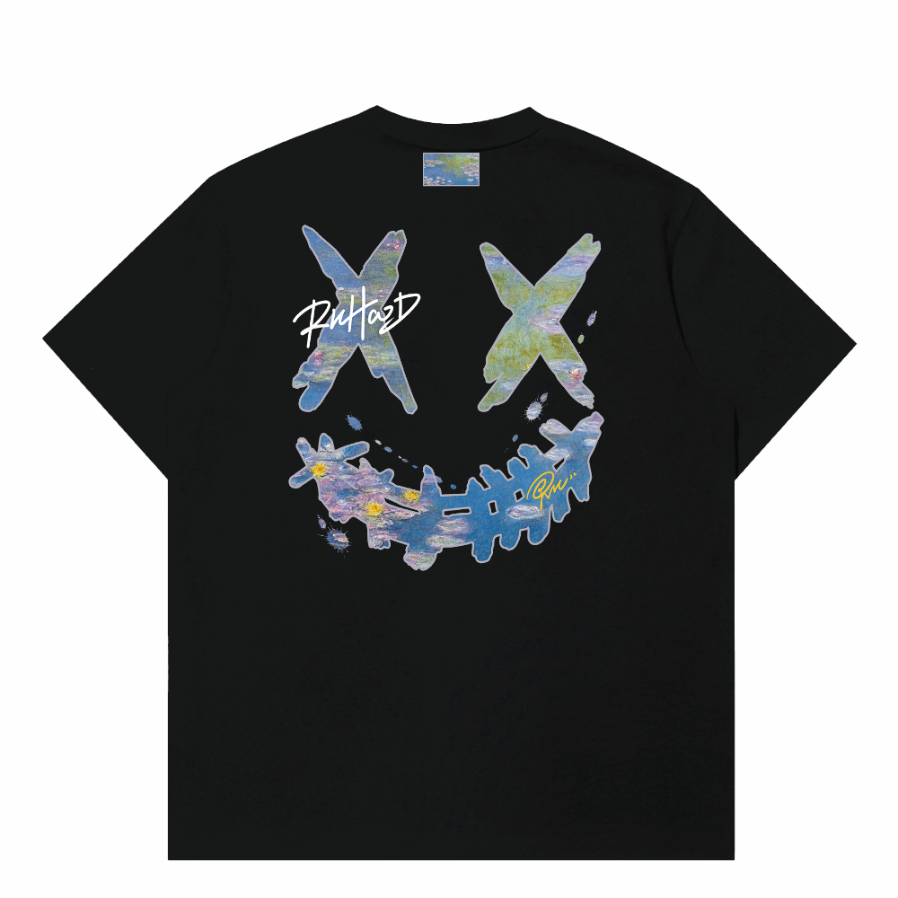 RIC Art Limited "Dream Lotus" Print Smiley Tee 艺术限定“梦中莲”印花笑脸短袖