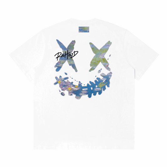 RIC Art Limited "Dream Lotus" Print Smiley Tee 艺术限定“梦中莲”印花笑脸短袖
