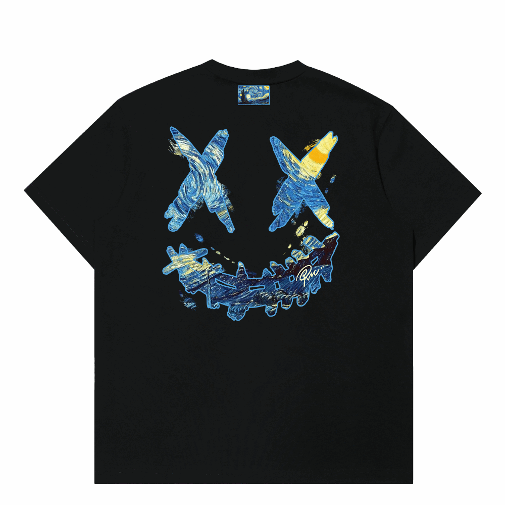 RIC Art Limited "Starry Goodbye" Print Smiley Tee 艺术限定“再见星空”印花笑脸短袖