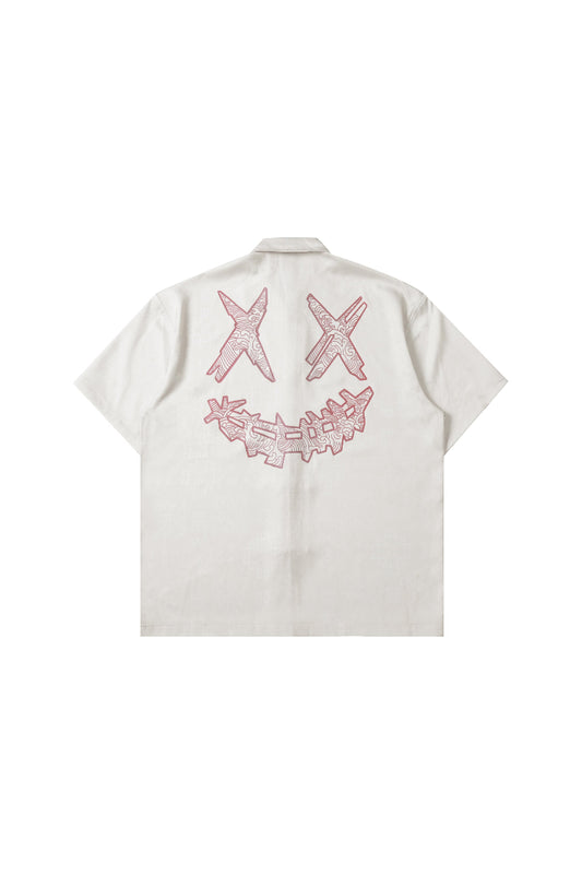 RIC 2024 Year of the Dragon Tang Shirt 龙年限定唐装撕裂笑脸盘扣短袖