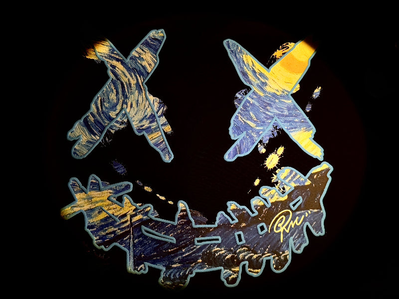 RIC Art Limited "Starry Goodbye" Print Smiley Tee 艺术限定“再见星空”印花笑脸短袖