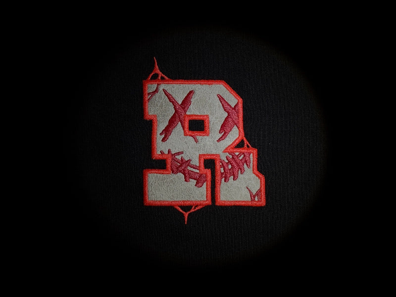RickyisClown"Crimson Count" Leather Patch Smiley Tee  RIC“猩红伯爵”贴皮绣笑脸短袖