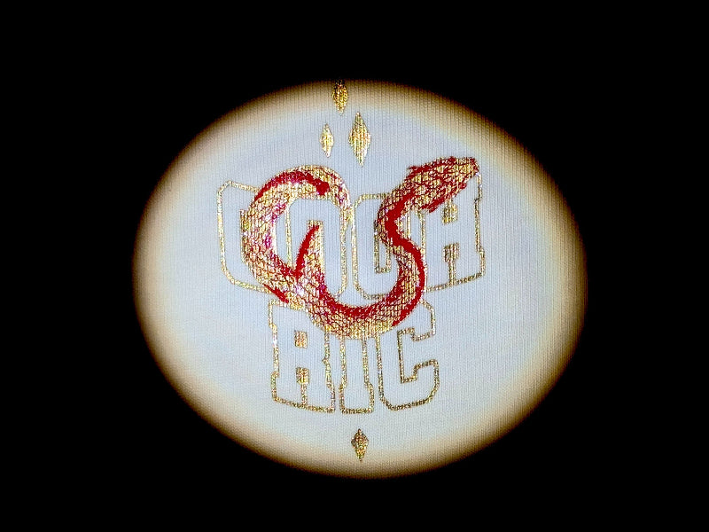 RIC "Golden Coil" Foil Smiley Tee “金鳞盘蛇”烫金笑脸短袖