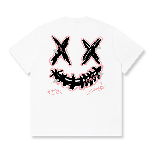 RickyisClown"ON YOUR MARK" Ripped Smiley Tee   RIC蓄势待发 撕裂笑脸短袖