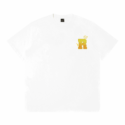 RickyisClown"Glitter Pineapple" Holographic Ripped Smiley Tee   RIC闪闪菠萝 撕裂笑脸短袖