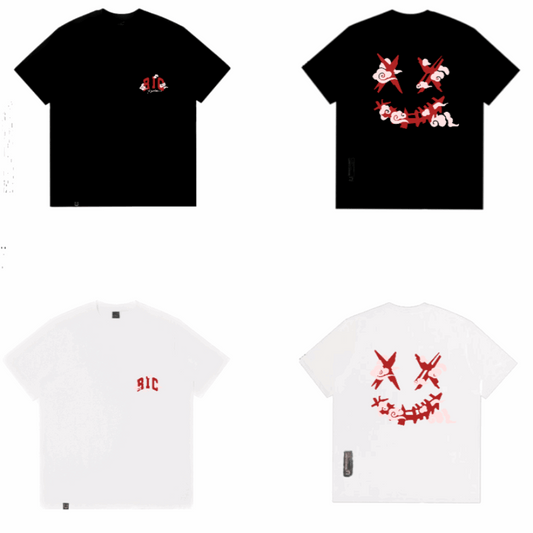 Rickyisclown Vintage Lucky Cloud Joker Smiley T-shirt   RIC祥雲復古撕裂笑臉短袖上衣