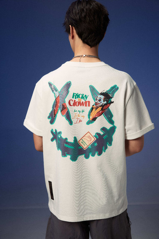Rickyisclown Joker Smiley Limited Tee 2024  RIC小丑限定撕裂笑臉T恤2024