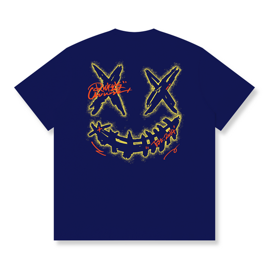 RickyisClown"GOLDEN FLOW" Ripped Smiley Tee   RIC鎏金之光撕裂笑脸短袖