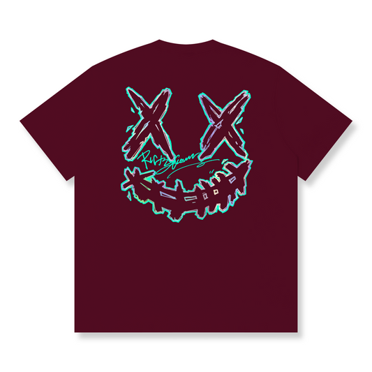 RickyisClown"AURORA WINGS" Ripped Smiley Tee  RIC极光之翼撕裂笑脸短袖