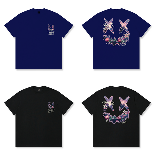 RickyisClown"LOTUS ASCEND" Ripped Smiley Tee  RIC莲之巅 撕裂笑脸短袖