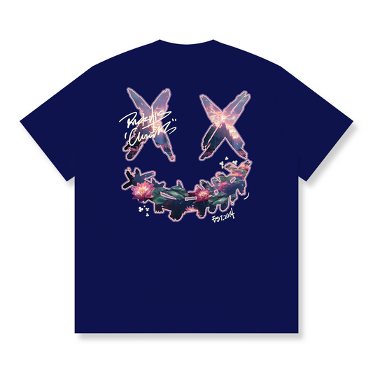 RickyisClown"LOTUS ASCEND" Ripped Smiley Tee  RIC莲之巅 撕裂笑脸短袖