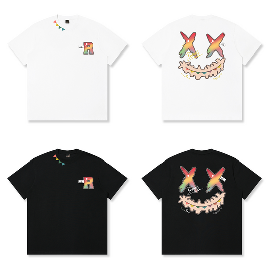 RickyisClown"LABUBU'S BITE" Ripped Smiley Tee   RIC拉布布之牙 撕裂笑脸短袖