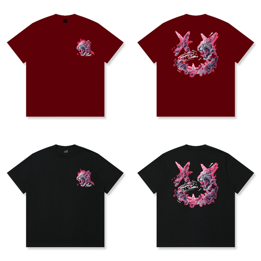 RickyisClown"TIGER'S ROAR" Ripped Smiley Tee   RIC虎啸 撕裂笑脸短袖