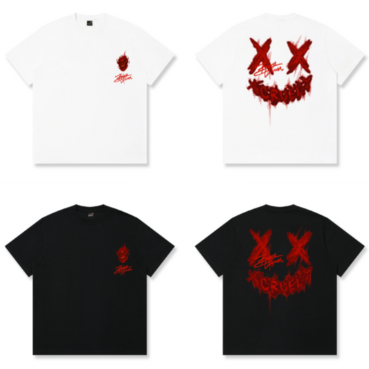 RickyisClown Scarlet Storm Torn Smile Tee RIC猩红风暴撕裂笑脸短袖