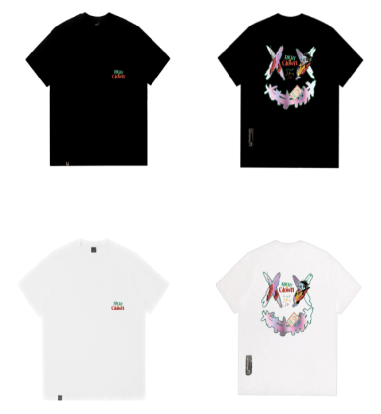 Rickyisclown Joker Smiley Limited Tee 2024  RIC小丑限定撕裂笑臉T恤2024